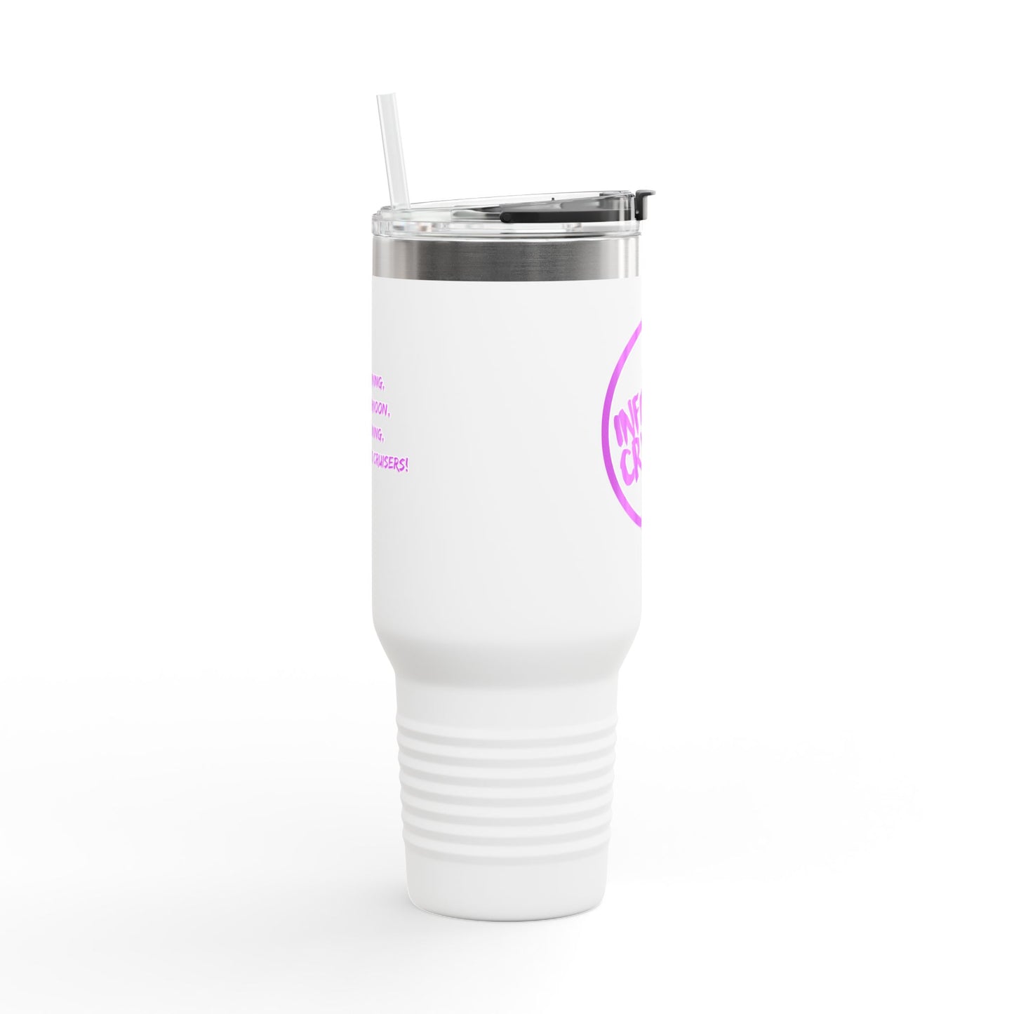 Insulated Travel Mug - 40oz Infinite Crypto Design for Adventure Lovers & Digital Nomads