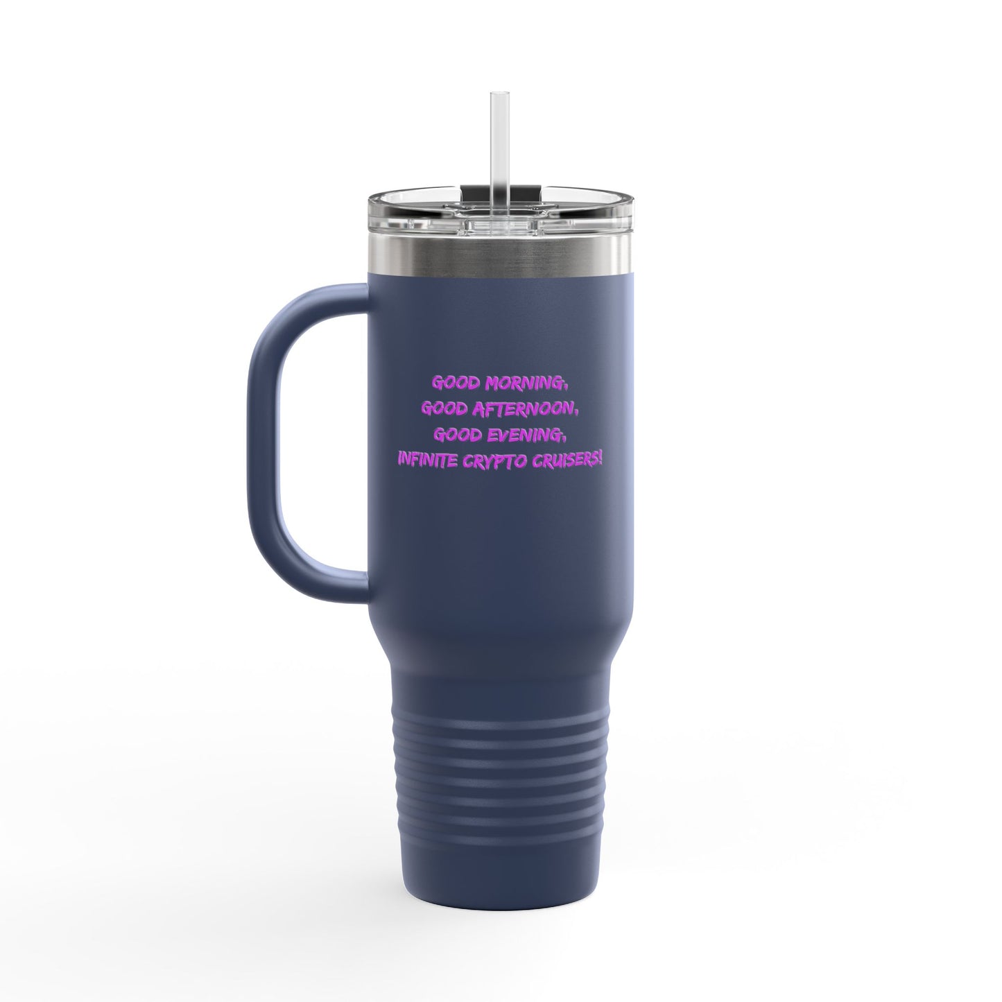 Insulated Travel Mug - 40oz Infinite Crypto Design for Adventure Lovers & Digital Nomads