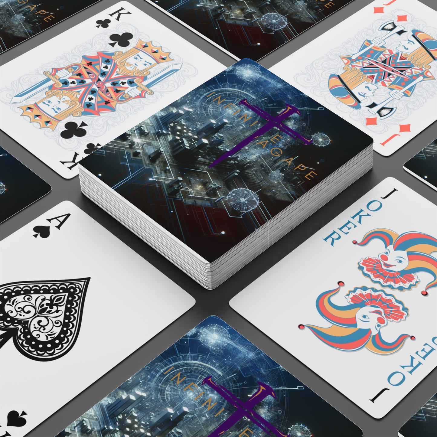 Poker Playing Cards Set, Artistic Card Deck, Unique Gifts for Gamers, Stylish Tabletop Fun, Collectible Card Games