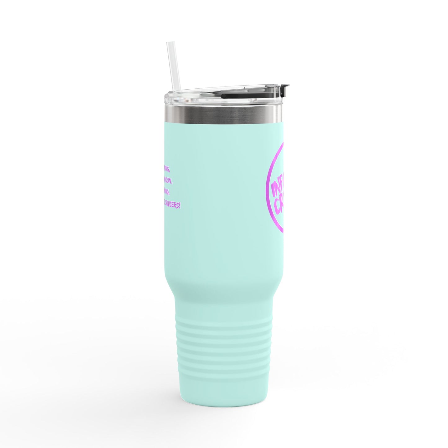 Insulated Travel Mug - 40oz Infinite Crypto Design for Adventure Lovers & Digital Nomads