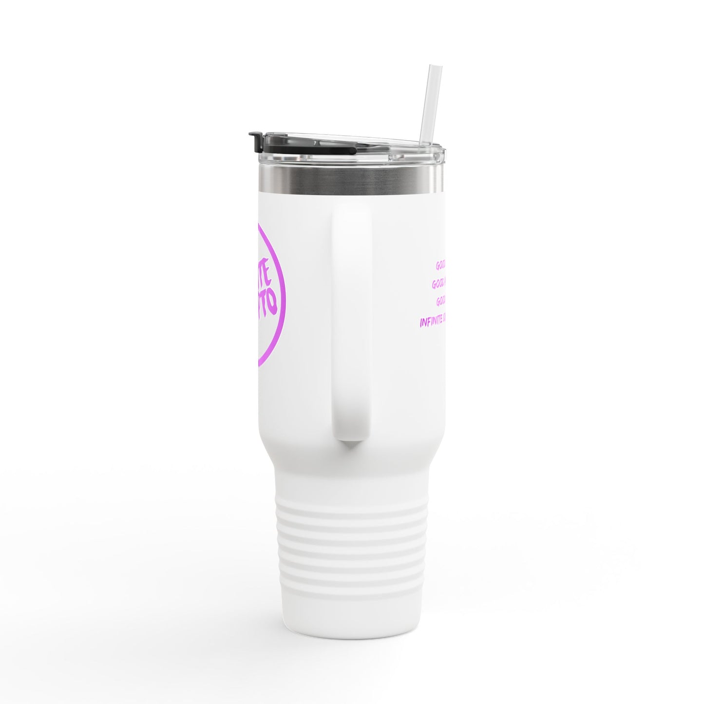 Insulated Travel Mug - 40oz Infinite Crypto Design for Adventure Lovers & Digital Nomads