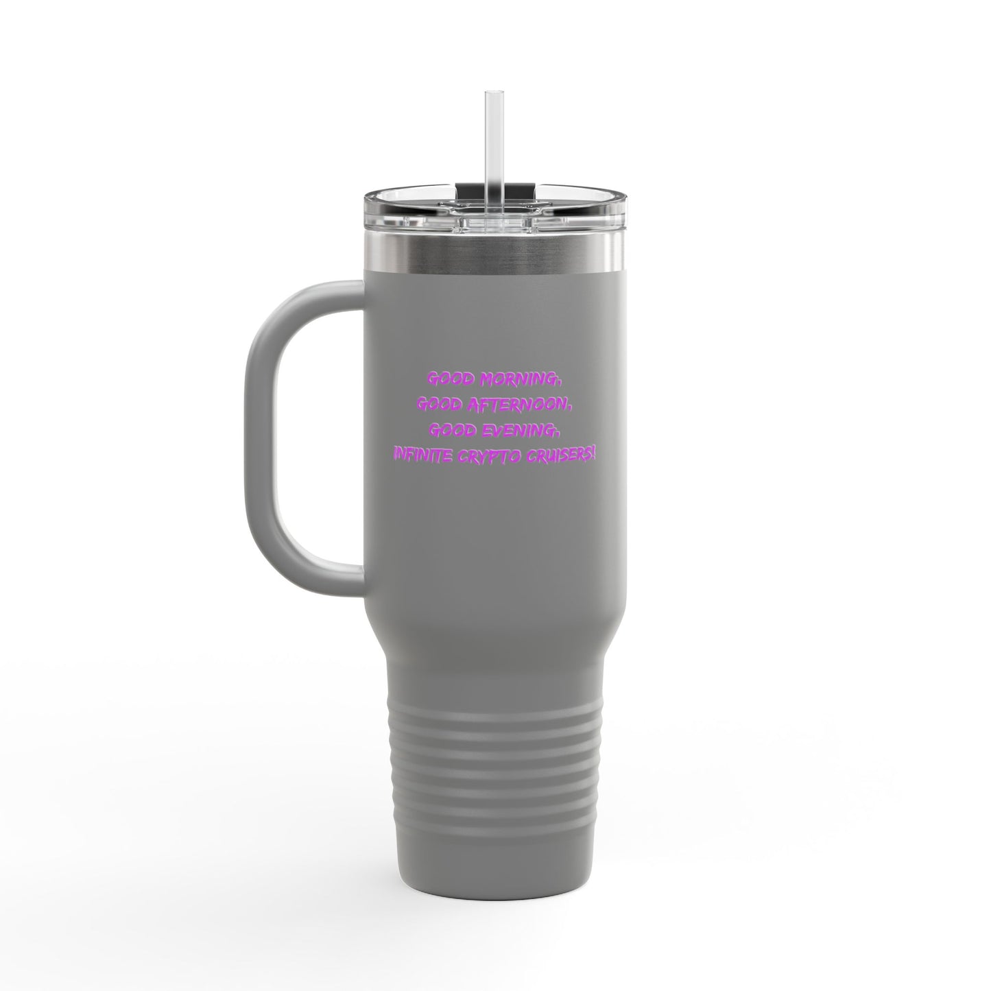 Insulated Travel Mug - 40oz Infinite Crypto Design for Adventure Lovers & Digital Nomads