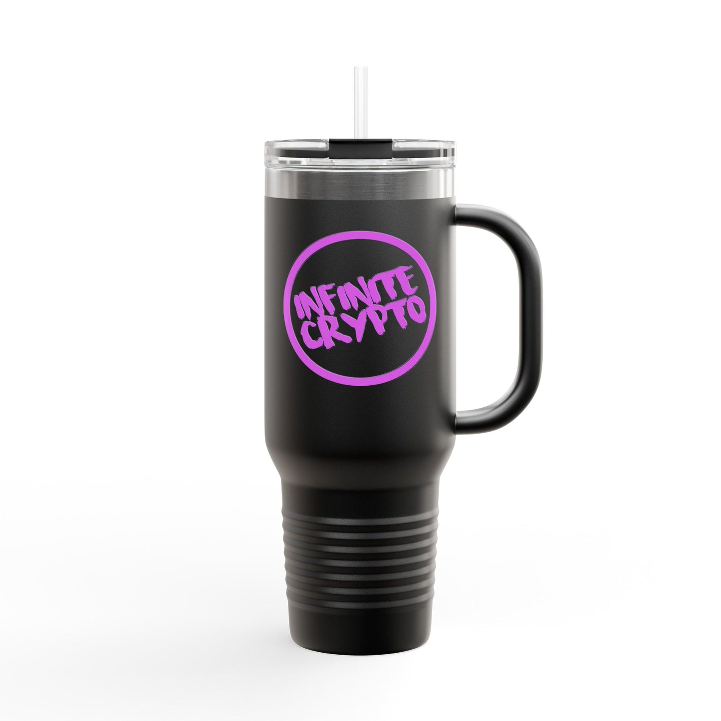 Insulated Travel Mug - 40oz Infinite Crypto Design for Adventure Lovers & Digital Nomads