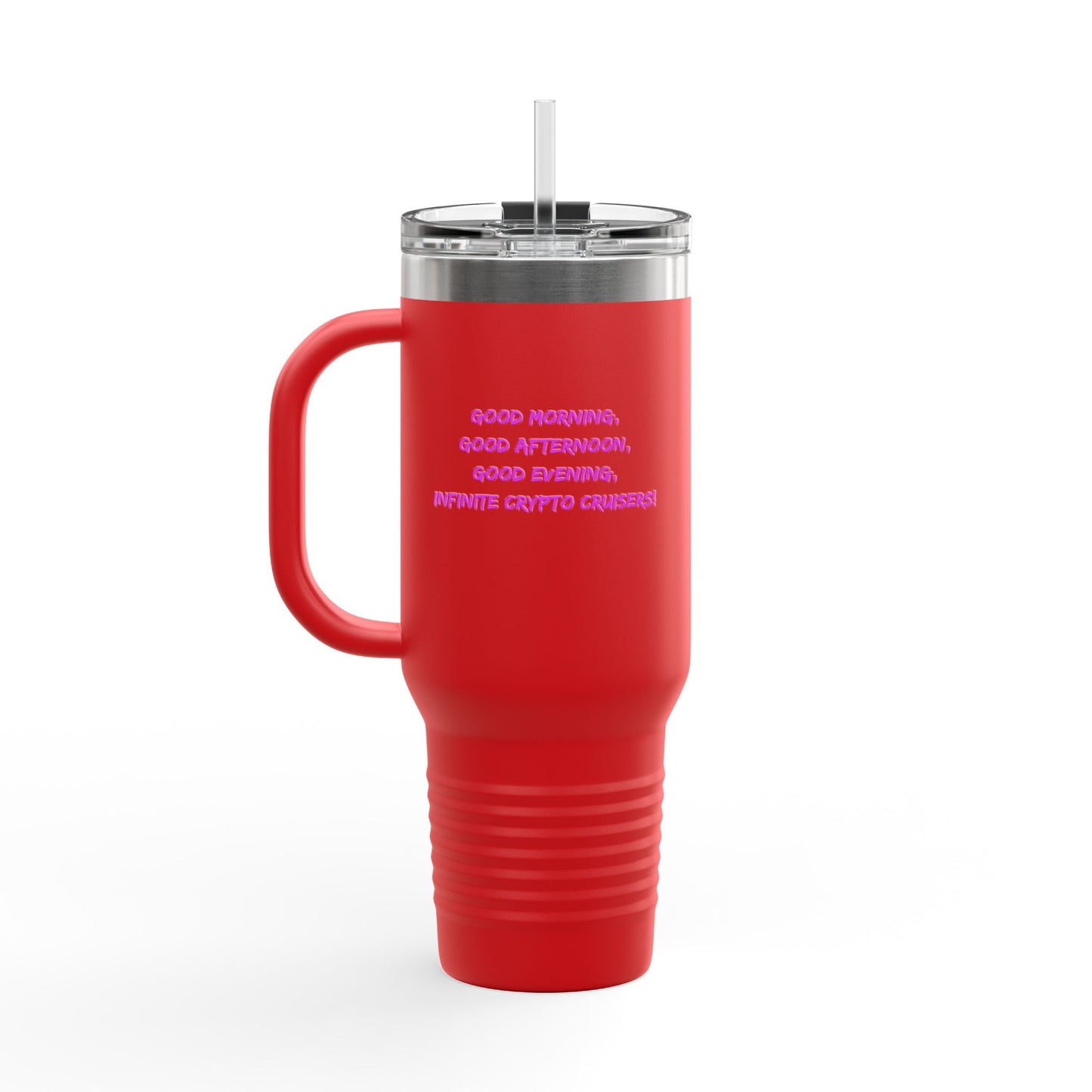 Insulated Travel Mug - 40oz Infinite Crypto Design for Adventure Lovers & Digital Nomads