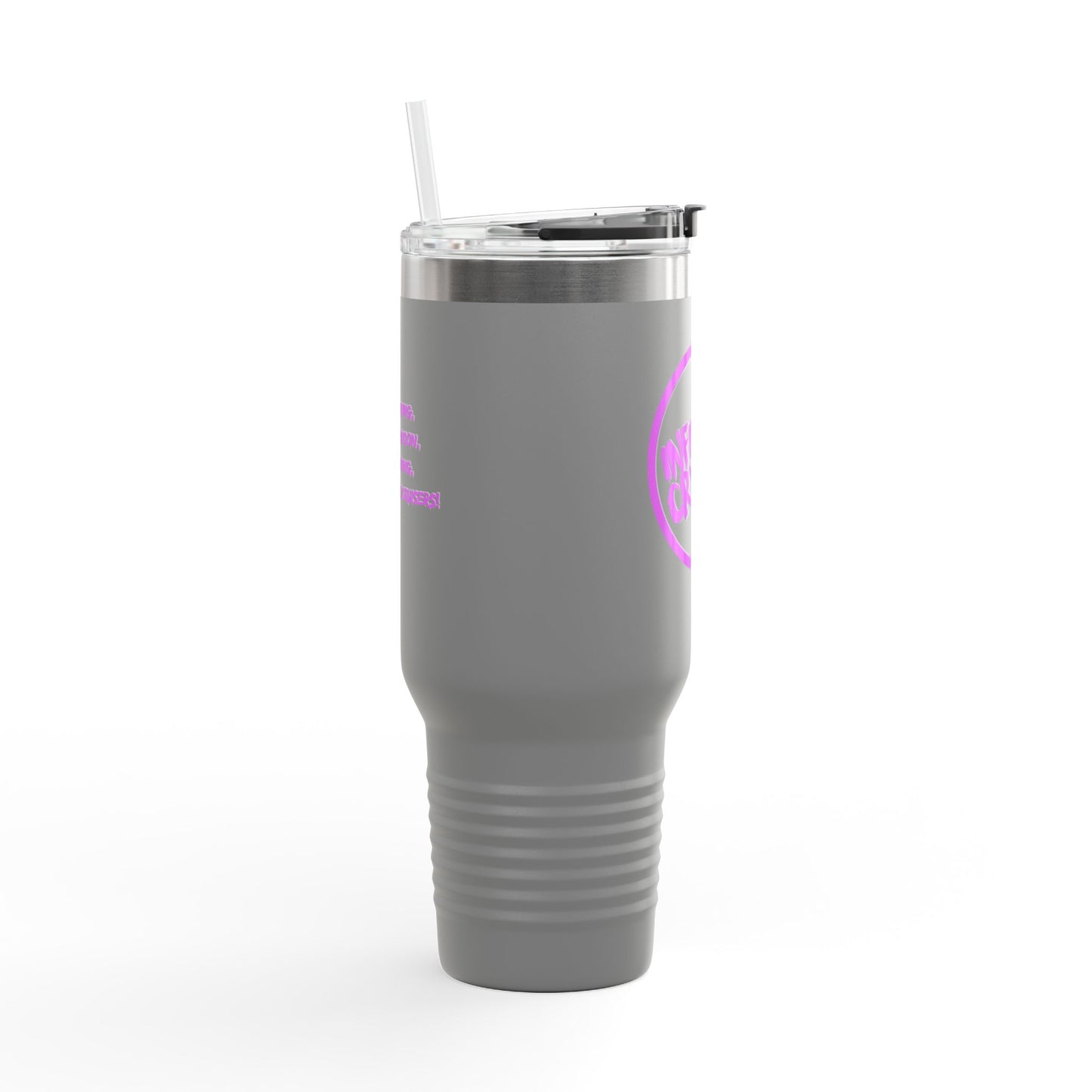 Insulated Travel Mug - 40oz Infinite Crypto Design for Adventure Lovers & Digital Nomads