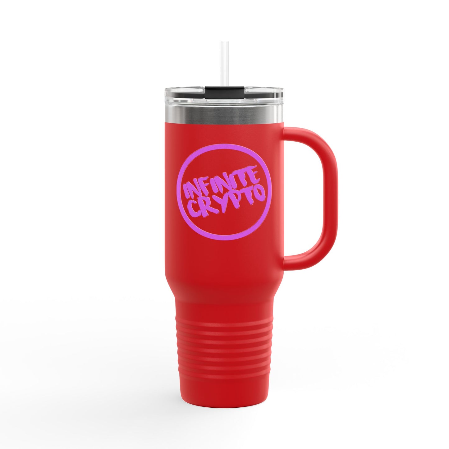 Insulated Travel Mug - 40oz Infinite Crypto Design for Adventure Lovers & Digital Nomads