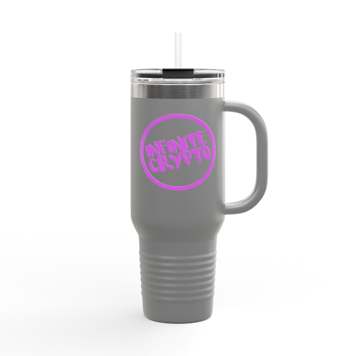 Insulated Travel Mug - 40oz Infinite Crypto Design for Adventure Lovers & Digital Nomads